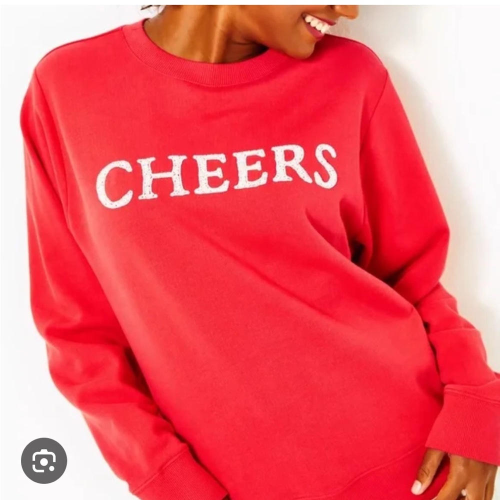 Lilly Pulitzer Ballad long sleeve Sweater CHEERS Size M